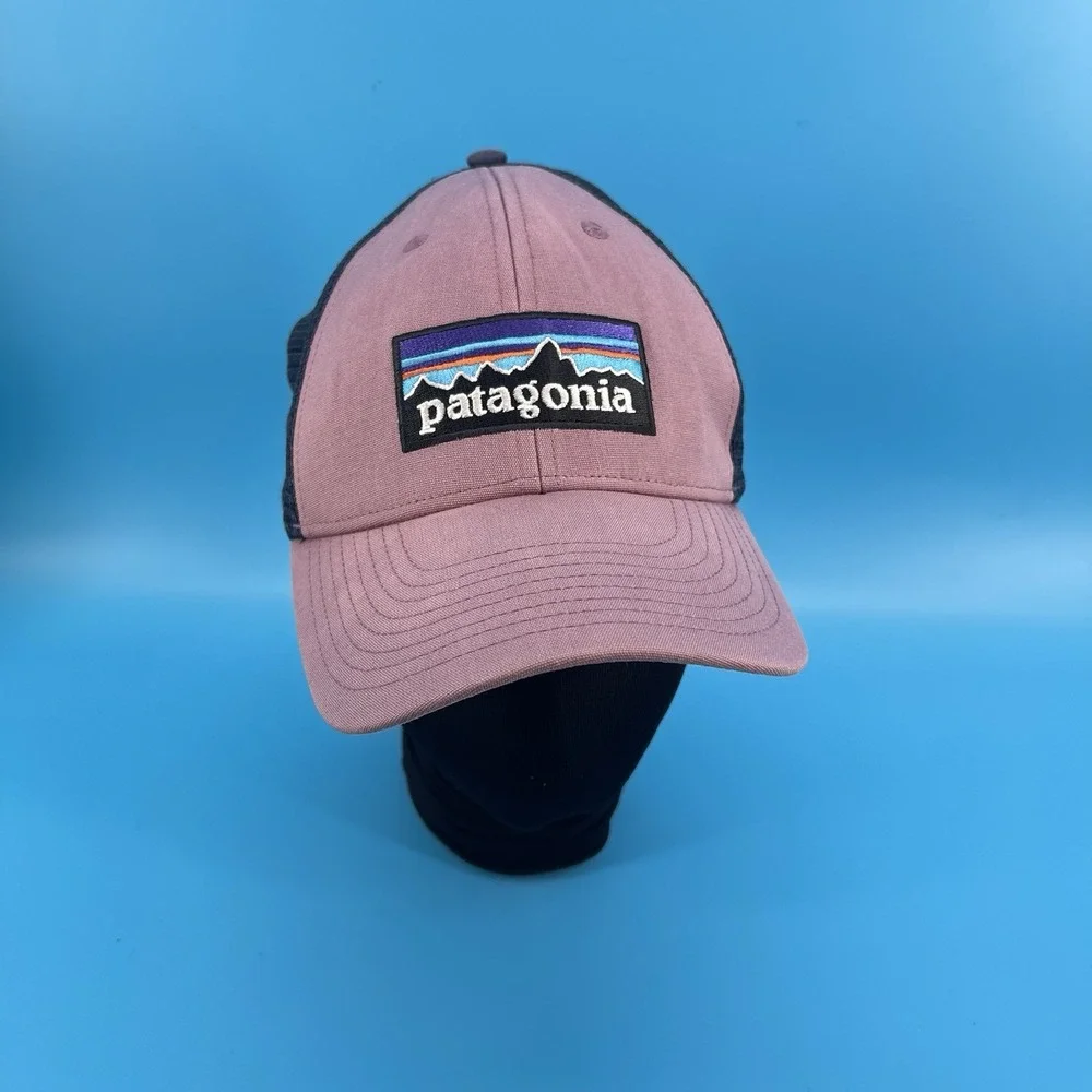 Patagonia Trucker Hat Pink Navy Mesh Snapback Logo Cap